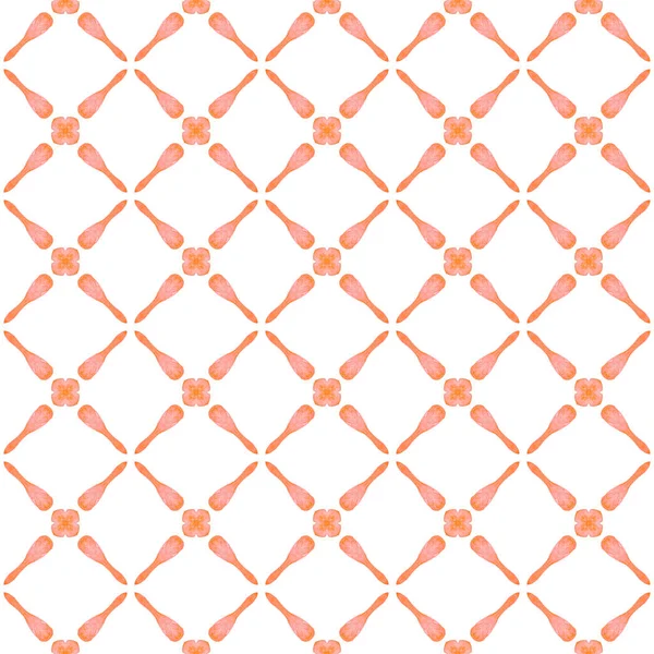 Chevron Aquarellmuster Orange Authentisches Boho Chic Sommerdesign Textilfertiger Verführerischer Druck — Stockfoto