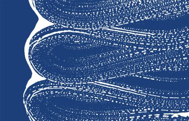 Grunge dokusu. Üzüntü çivit pürüzü. Enerjik arka plan. Gürültü iğrenç grunge dokusu. Etkileyici sanatsal bir yüzey. Vektör illüstrasyonu.