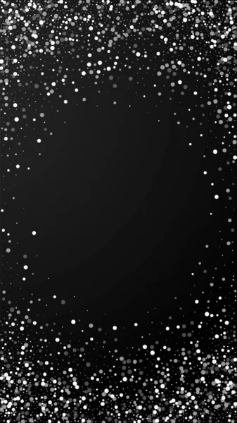 Lunares Blancos Azar Fondo Navidad Sutiles Copos Nieve Voladores Estrellas — Vector de stock