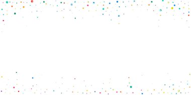 Beyaz arka planda suluboya konfeti. Sevimli gökkuşağı renkli noktalar. Rengarenk parlak kartın kutlu olsun. Nadir bulunan elle boyanmış konfeti..