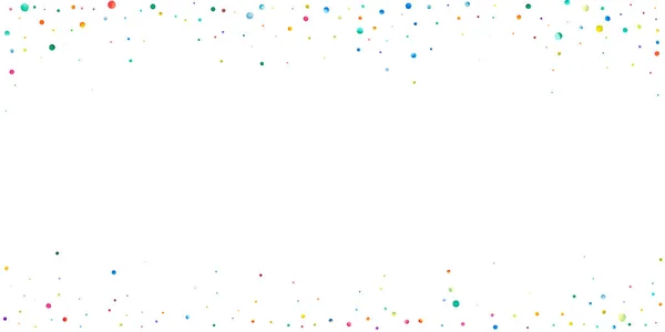 Confetti Acquerello Sfondo Bianco Adorabile Arcobaleno Puntini Colorati Felice Celebrazione — Foto Stock