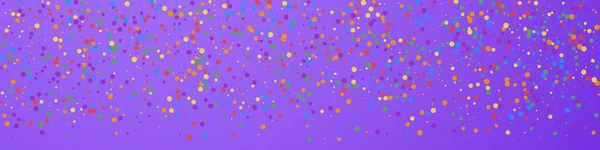 Confeitaria Requintada Festiva Estrelas Celebração Confete Colorido Sobre Fundo Violeta — Vetor de Stock