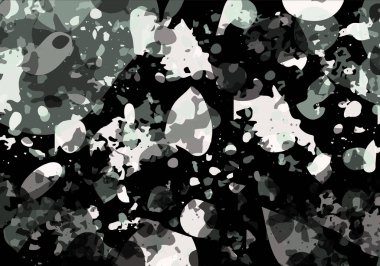 Terrazzo modern soyut şablon. Klasik İtalyan döşemesinin siyah ve bej dokusu. Venedik terrazzo trend vektör arka planı Taşlardan, granitten, kuvarstan, mermerden, betondan yapılmış. 