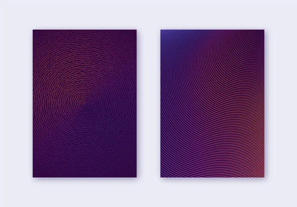 Ensemble Gabarits Couverture Lignes Abstraites Présentation Brochure Moderne Gradients Demi — Image vectorielle