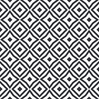 Geometrik dikişsiz desen. Siyah simetrik kaleydoskop. Tekstil hazır harika baskı, mayo kumaş, duvar kağıdı, ambalaj. El çizimi geometrik kusursuz tasarım.
