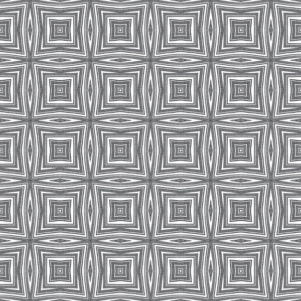 Mosaic Seamless Pattern Black Symmetrical Kaleidoscope Background Retro Mosaic Seamless — Stock Photo, Image
