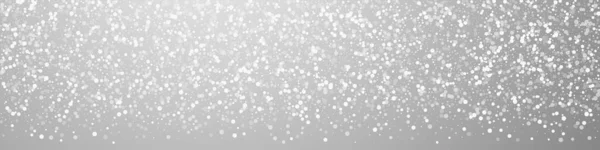 Lunares Blancos Azar Fondo Navidad Sutiles Copos Nieve Voladores Estrellas — Vector de stock