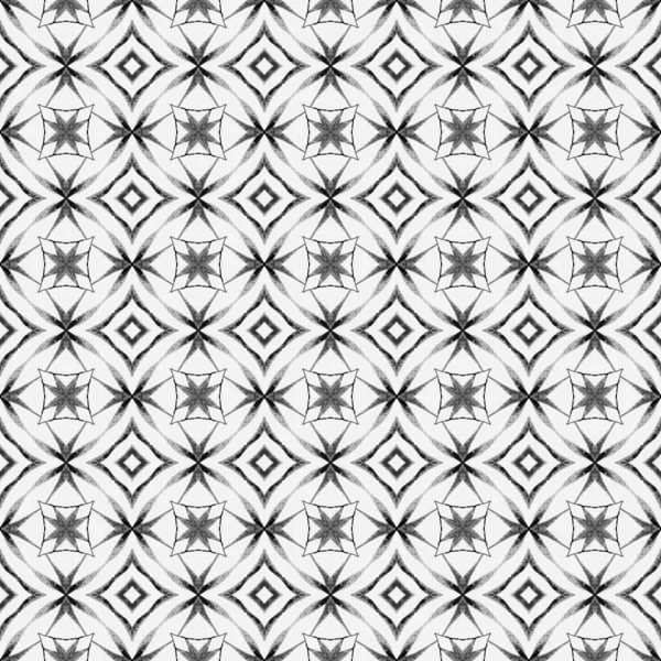 Textilfertiger Atemberaubender Druck Bademodenstoff Tapeten Verpackung Schwarz Weißes Gemütliches Boho — Stockfoto