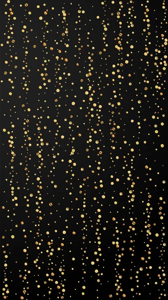 Feestelijke Sublieme Confetti Feeststerren Gouden Confetti Zwarte Achtergrond Flawless Feestelijke — Stockvector