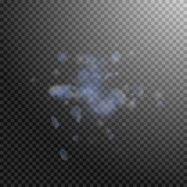 Açık mavi çiçek yaprakları dökülüyor. En uygun romantik çiçek patlaması. Şeffaf kare arka planda uçan taç yaprakları. Aşk, romantizm kavramı. Sanatsal düğün davetiyesi.