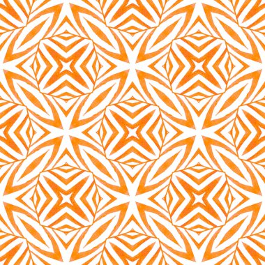 Egzotik, pürüzsüz desen. Turuncu çekici boho şık yaz tasarımı. Tekstil hazır kalın baskı, mayo kumaş, duvar kağıdı, ambalaj. Yaz ekzotik, pürüzsüz sınır.