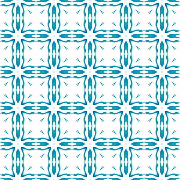 Striped hand drawn design. Blue symmetrical boho chic summer design. Repeating striped hand drawn border. Textile ready positive print, swimwear fabric, wallpaper, wrapping.