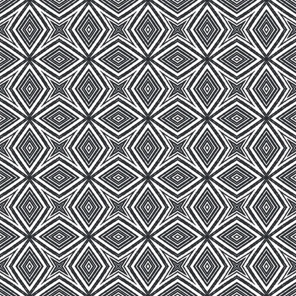 Mozaïek Naadloos Patroon Zwarte Symmetrische Caleidoscoop Achtergrond Retro Mozaïek Naadloos — Stockfoto