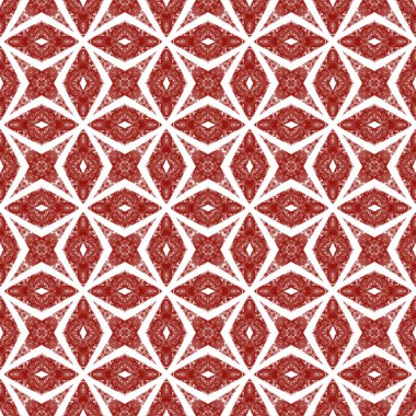 Dokulu çizgili desen. Kestane rengi simetrik kaleydoskop. Moda desenli şerit tasarımı. Tekstil baskıya hazır, mayo kumaş, duvar kağıdı, ambalaj..