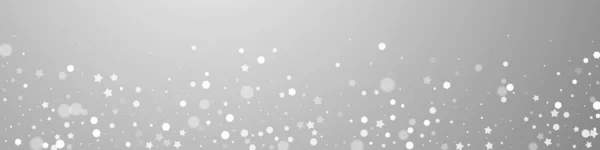 Estrellas Mágicas Fondo Navidad Azar Sutiles Copos Nieve Voladores Estrellas — Vector de stock