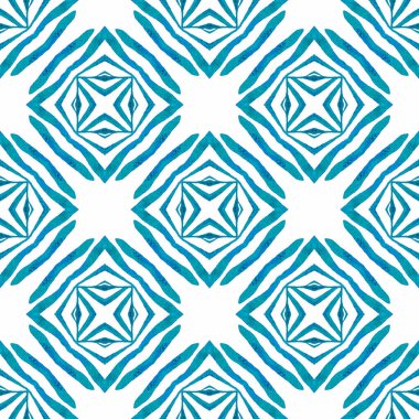 Çizgili el çizimi tasarımı. Mavi mest edici boho şık yaz tasarımı. Tekrar eden çizgili el çizgisi sınırı. Tekstil hazır çekici baskı, mayo kumaş, duvar kağıdı, ambalaj..