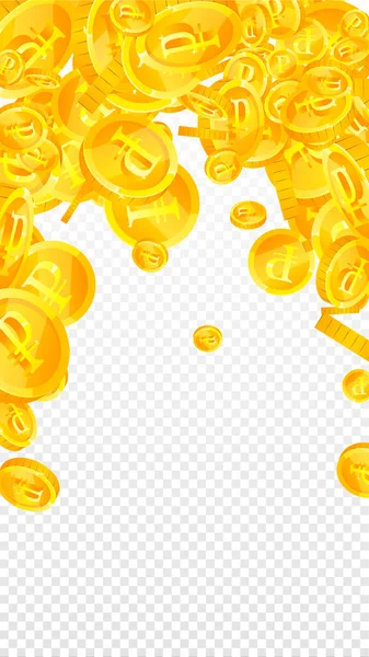 ロシアのルーブル硬貨が落ちる 素敵な散乱Rubコイン ロシアのお金 完璧なジャックポット 富または成功の概念 ベクターイラスト — ストックベクタ