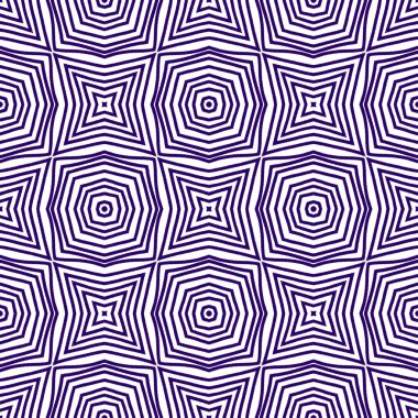 Çizgili el çizimi desen. Mor simetrik kaleydoskop arka planı. Çizgili elle çizilmiş fayans tekrarlanıyor. Tekstil hazır, temiz baskı, mayo kumaş, duvar kağıdı, ambalaj..