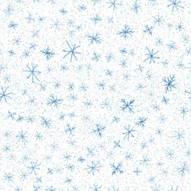 El yapımı kar taneleri, Noel 'de kusursuz desen. Tebeşirle kar tanelerinin üzerinde uçan kar taneleri. Tebeşirle çizilmiş kar örtüsü. Orijinal tatil sezonu dekorasyonu.