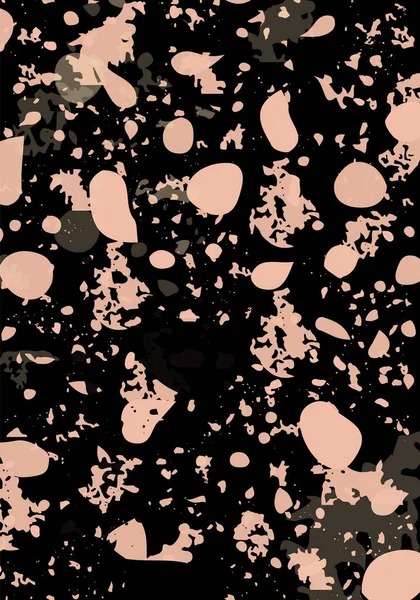 Modèle Abstrait Moderne Terrazzo Texture Noire Rouge Des Sols Italiens — Image vectorielle