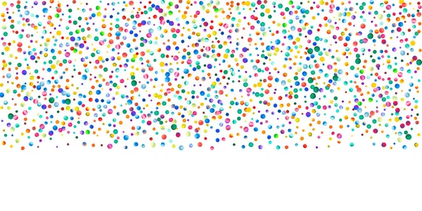Aquarel Confetti Witte Achtergrond Levende Regenboog Gekleurde Stippen Gelukkige Viering — Stockfoto