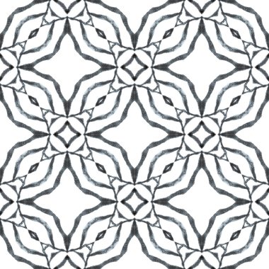 Tekstil hazır baskı, mayo kumaş, duvar kağıdı, ambalaj. Siyah ve beyaz çekici boho şık yaz tasarımı. Oryantal arabesk el çizimi sınır. Arabesk el çizimi tasarımı.