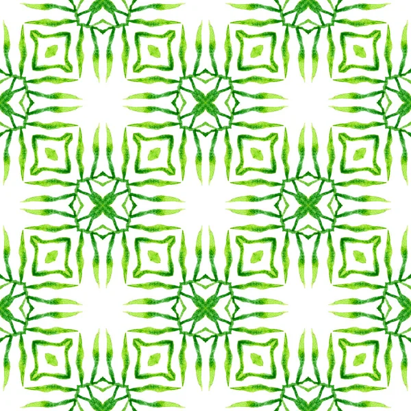 有机瓷砖 绿色的值得追求的时髦夏装设计 纺织完美的印刷品 泳衣面料 包装材料 有趋势的有机绿色边界 — 图库照片