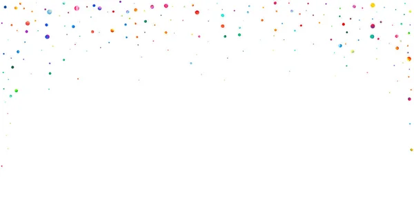 Watercolor Confetti White Background Adorable Rainbow Colored Dots Happy Celebration — Stock Photo, Image