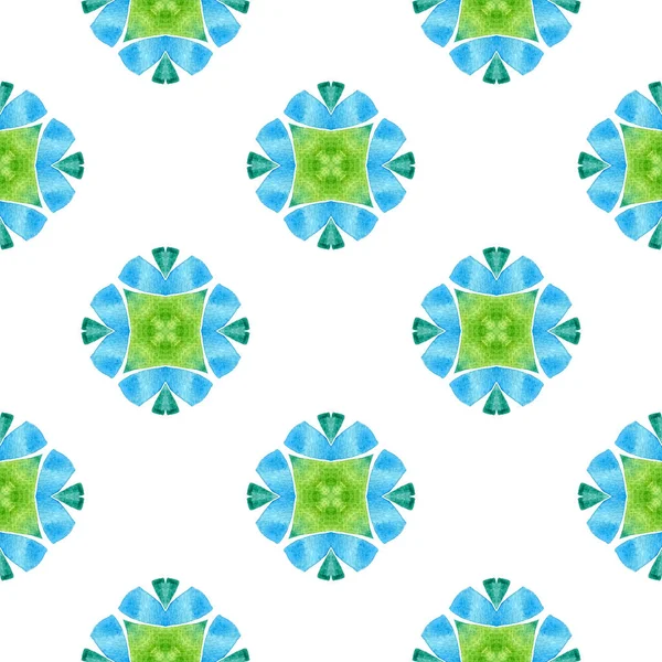 Wzór Akwareli Szewronowej Zielona Wyobraźnia Boho Szykowny Letni Design Tekstylia — Zdjęcie stockowe