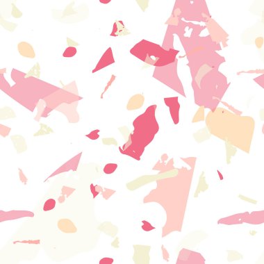 Terrazzo kusursuz desen. Taşlı turuncu gerçekçi mermer dokusu. Doğal taşlardan, granitten, kuvarstan, mermerden, betondan yapılmış arka plan. Terrazzo pürüzsüz desenli serin renklerde. 