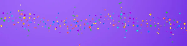 Festivo Lindo Confete Estrelas Celebração Confete Festivo Fundo Violeta Modelo — Vetor de Stock