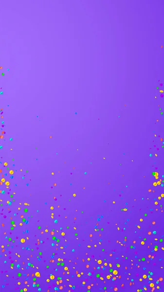 Confeti Festivo Perfecto Estrellas Celebración Confiti Brillante Sobre Fondo Violeta — Vector de stock