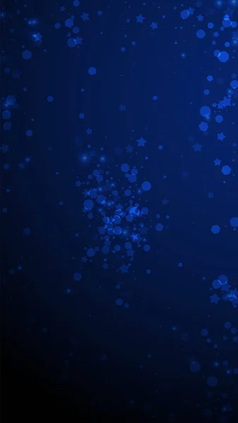 Étoiles Magiques Fond Noël Clairsemé Flocons Neige Volants Subtils Étoiles — Image vectorielle