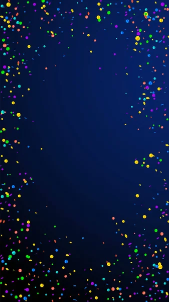 Bonito Confeti Festivo Estrellas Celebración Confiti Brillante Sobre Fondo Azul — Vector de stock