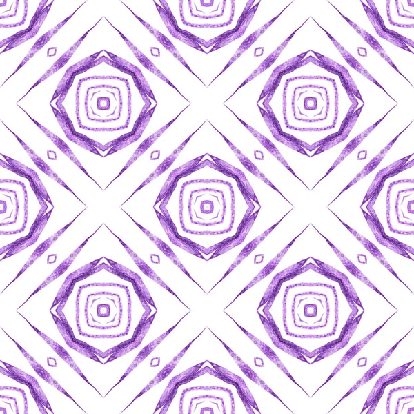 Padrão Aquarela Chevron Roxo Divertido Boho Design Chique Verão Têxtil — Fotografia de Stock