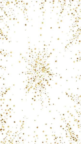 Confeti Festivo Interesante Estrellas Celebración Confiti Dorado Sobre Fondo Blanco — Vector de stock