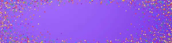 Confeti Festivo Atractivo Estrellas Celebración Confiti Alegre Sobre Fondo Violeta — Vector de stock