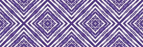 纹理条纹无缝边界 紫色对称万花筒背景 时尚的纹理条纹设计 精巧的背景设计元素 — 图库照片