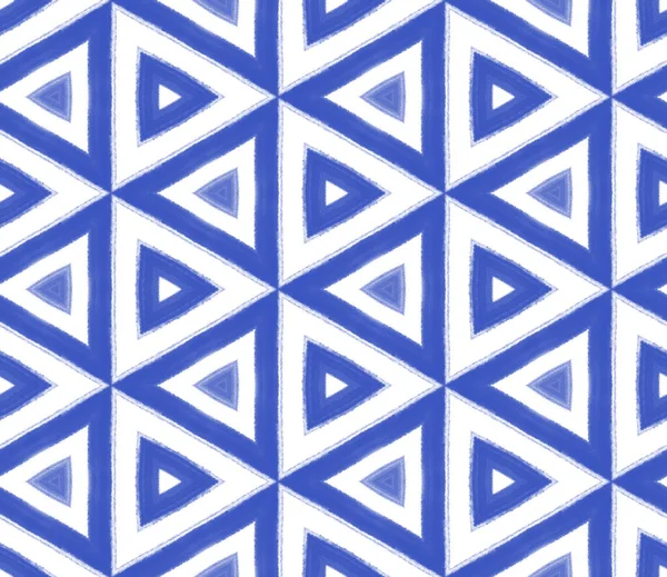 Ułożone Wzory Akwareli Indygosymetryczne Tło Kalejdoskopu Tekstylia Gotowe Uroczy Nadruk — Zdjęcie stockowe