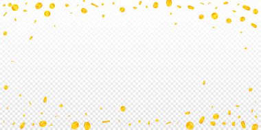 Bitcoin, internet para birimleri düşüyor. Hoş, dağınık BTC paraları. Kripto para, dijital para. İlahi ikramiye, servet ya da başarı konsepti. Vektör illüstrasyonu.