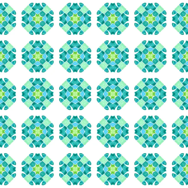 Azulejo Orgánico Verde Diseño Boho Chic Actual Verano Textil Listo —  Fotos de Stock