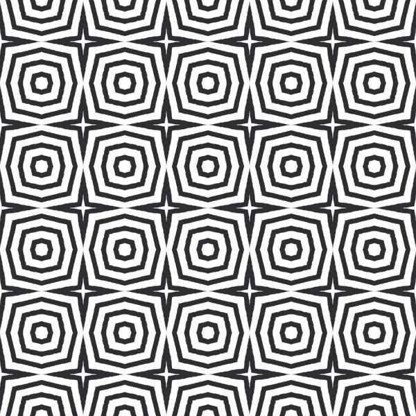 Betegeld Aquarelpatroon Zwarte Symmetrische Caleidoscoop Achtergrond Textiel Klaar Fantasierijke Print — Stockfoto