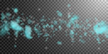 Turkuaz çiçek yaprakları dökülüyor. Çarpıcı romantik çiçekler yağmur yağıyor. Şeffaf geniş arkaplanda uçan taç yaprakları. Aşk, romantizm kavramı. Hassas düğün davetiyesi.