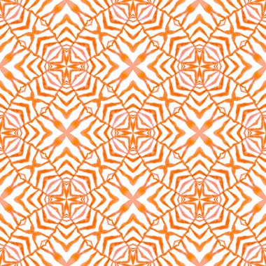 Tekstil hazır güzel baskı, mayo kumaş, duvar kağıdı, ambalaj. Turuncu, aşırı şık yaz tasarımı. Moda organik yeşil sınır. Organik fayans.