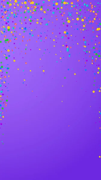 Feestelijke Buitengewone Confetti Feeststerren Heldere Confetti Violette Achtergrond Glamoureuze Feestelijke — Stockvector