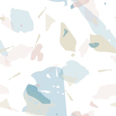 Terrazzo kusursuz desen. Mavi klasik döşeme dokusu. Terrazzo pürüzsüz desenli, serin renklerde. Doğal taşlardan, granitten, kuvarstan, mermerden, betondan yapılmış arkaplan. 