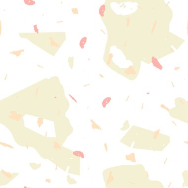 Terrazzo kusursuz desen. İç dekorasyon için minimalist döşeme taşı. Terrazzo pürüzsüz desenli, serin renklerde. Doğal taşlardan, granitten, kuvarstan, mermerden, betondan yapılmış arkaplan. 