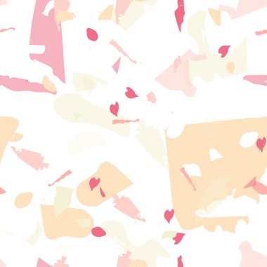 Terrazzo kusursuz desen. Taşlı turuncu gerçekçi mermer dokusu. Doğal taşlardan, granitten, kuvarstan, mermerden, betondan yapılmış arka plan. Terrazzo pürüzsüz desenli serin renklerde. 