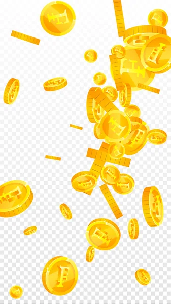 Padají Mince Švýcarského Franku Úžasně Roztroušené Mince Chf Švýcarské Peníze — Stockový vektor
