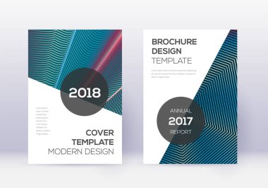 Modern kapak tasarım şablonu. Beyaz mavi arkaplanda kırmızı soyut çizgiler. Harika bir kapak tasarımı. Olağanüstü katalog, poster, kitap şablonu vs..